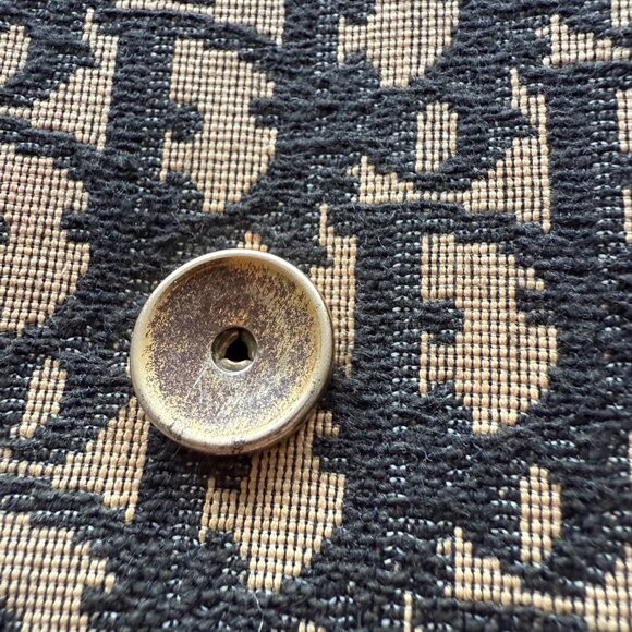 Vintage Christian Dior Diorissimo Leather & Canvas Clutch Bag - Picture 13 of 14